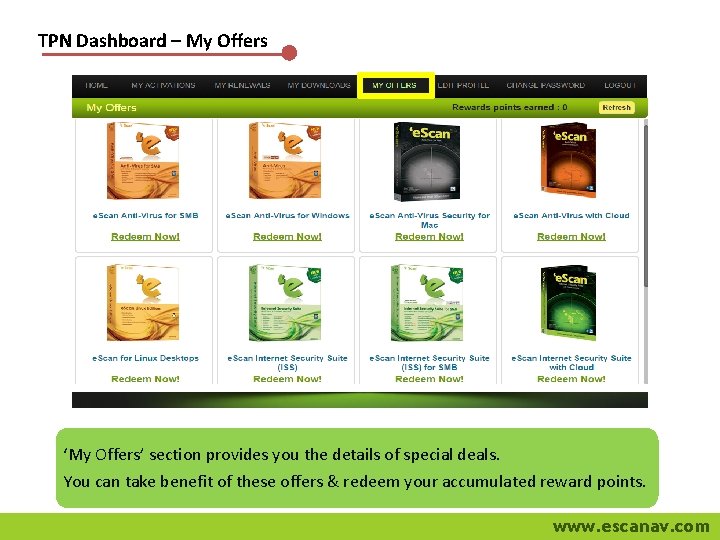 TPN Dashboard – My Offers ‘My Offers’ section provides you the details of special