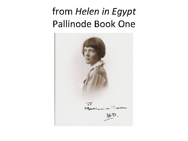  from Helen in Egypt Pallinode Book One 