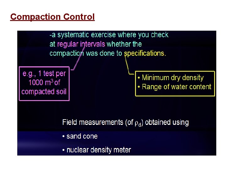 Compaction Control 