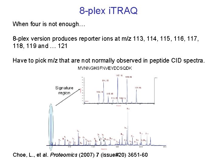8 -plex i. TRAQ When four is not enough… 8 -plex version produces reporter 8 -plex i. TRAQ When four is not enough… 8 -plex version produces reporter