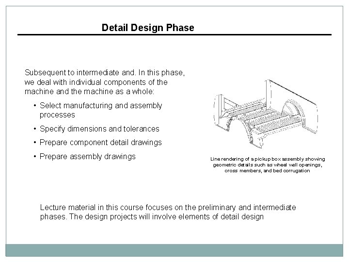 Detail Design Phase Subsequent to intermediate and. In this phase, we deal with individual