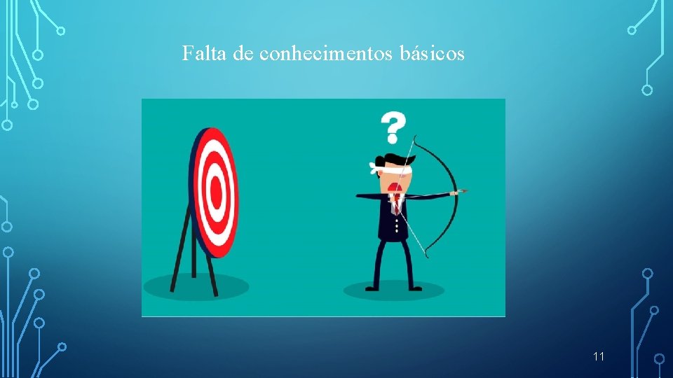 Falta de conhecimentos básicos 11 