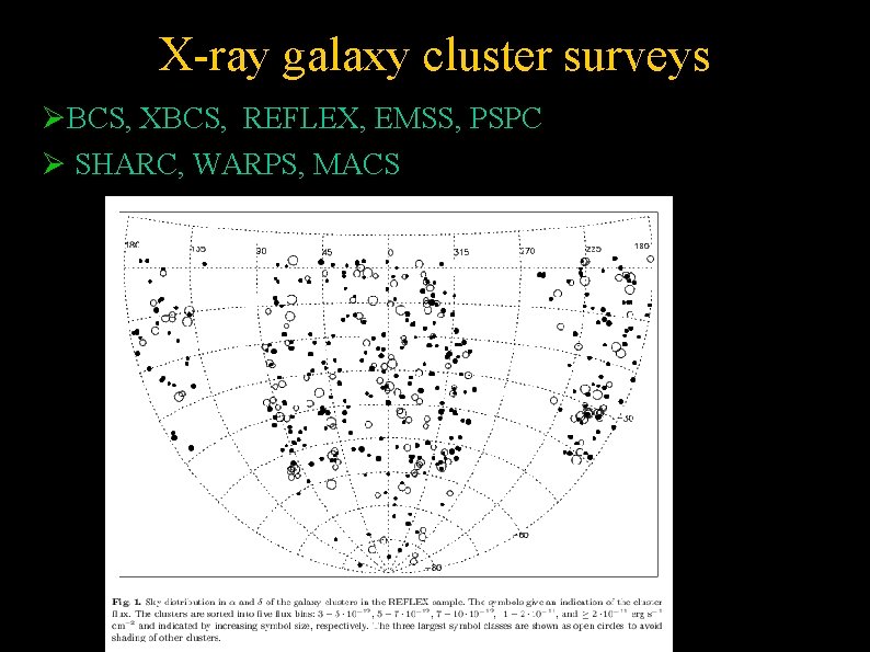 X-ray galaxy cluster surveys BCS, XBCS, REFLEX, EMSS, PSPC SHARC, WARPS, MACS An 