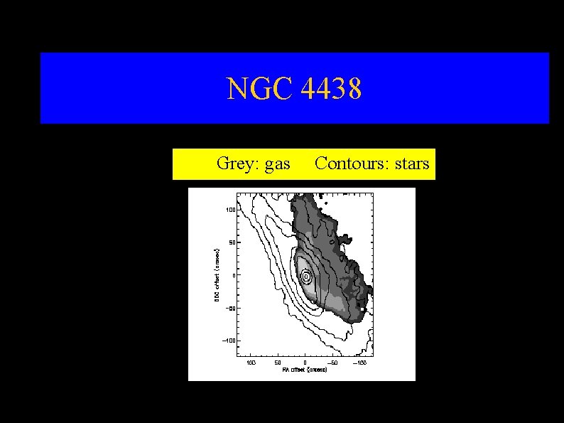 NGC 4438 Grey: gas Contours: stars 