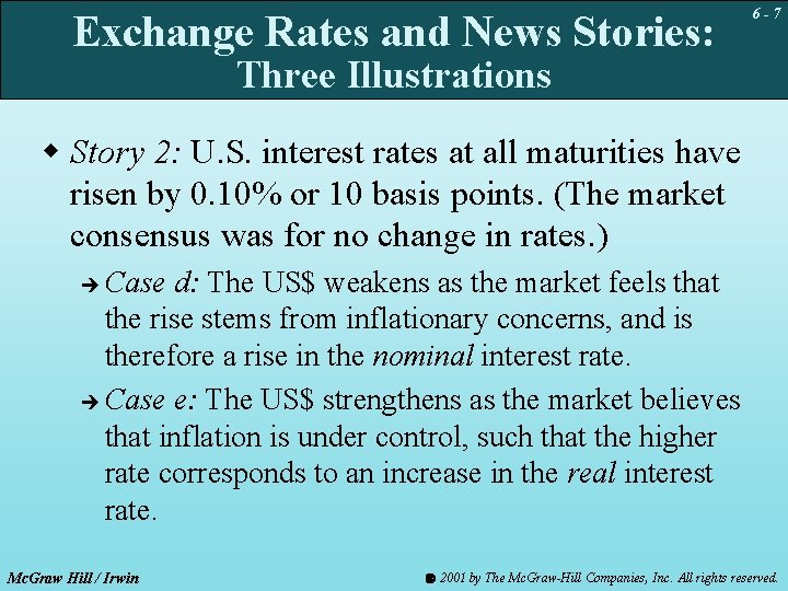 Exchange Rates and News Stories: 6 -7 Three Illustrations w Story 2: U. S.