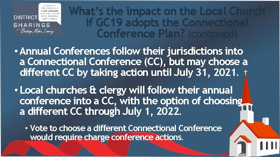 What’s the impact on the Local Church if GC 19 adopts the Connectional Conference