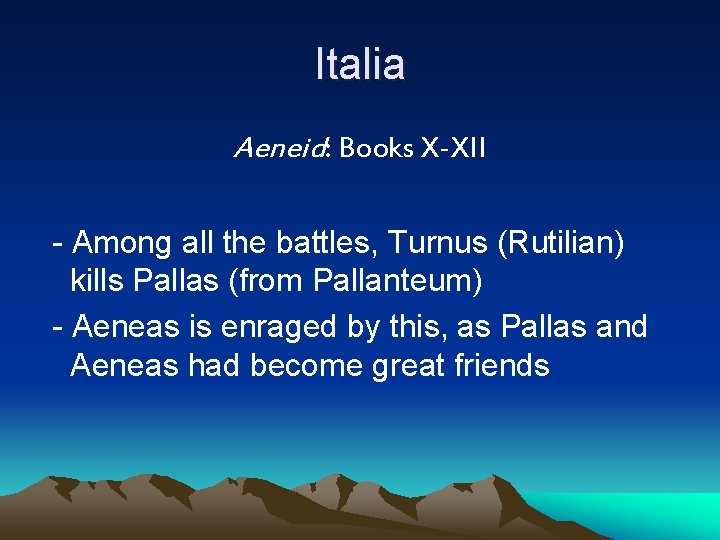 Italia Aeneid: Books X-XII - Among all the battles, Turnus (Rutilian) kills Pallas (from Italia Aeneid: Books X-XII - Among all the battles, Turnus (Rutilian) kills Pallas (from