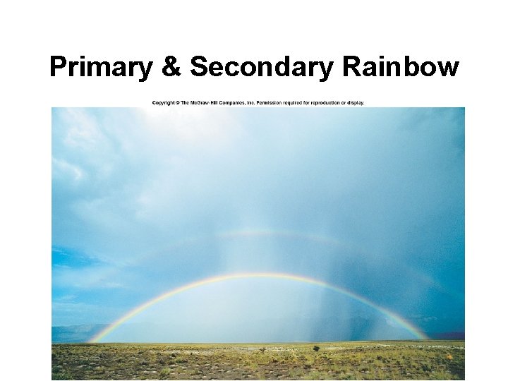 Primary & Secondary Rainbow 