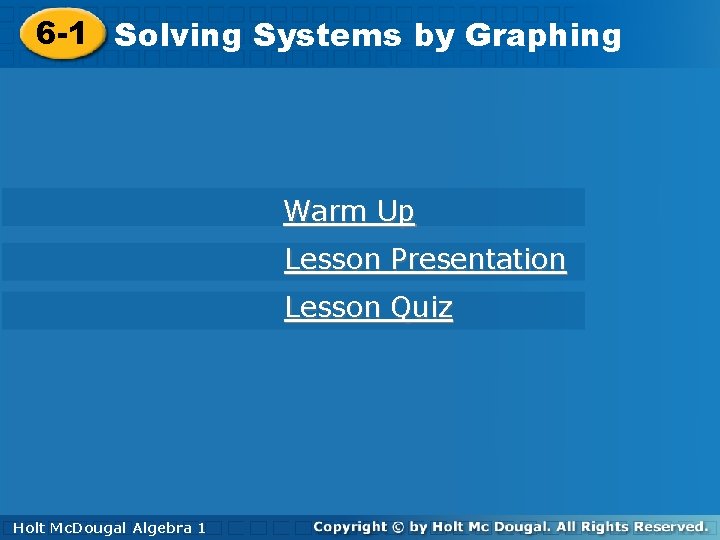 6 1 Reteaching Continued Solving Systems by Graphing