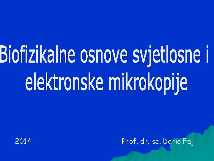 2014 Prof. dr. sc. Dario Faj 