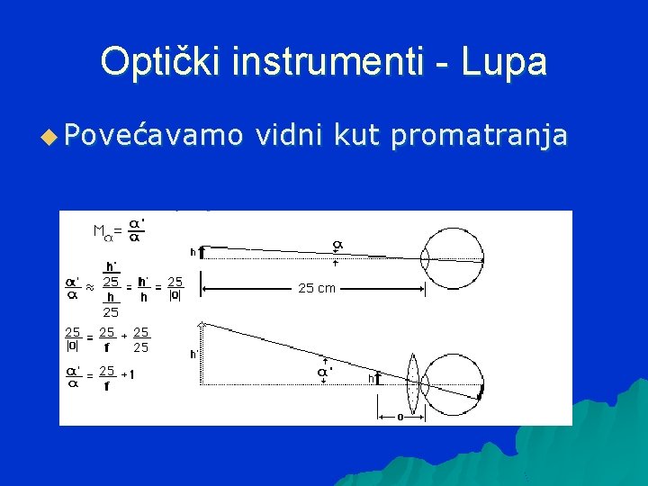 Optički instrumenti - Lupa u Povećavamo vidni kut promatranja 