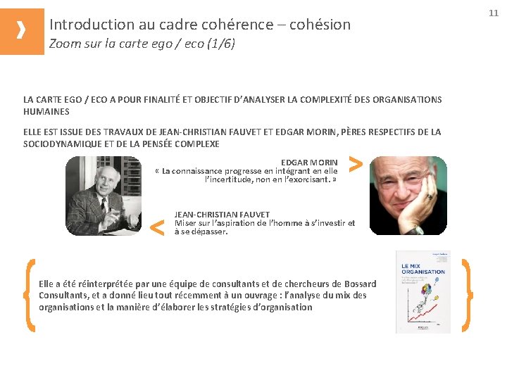 Introduction au cadre cohérence – cohésion Zoom sur la carte ego / eco (1/6)