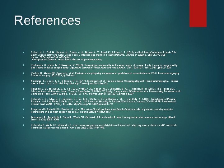 Haemostasis In Trauma Role Of Viscoelastic Haemostatic Assay