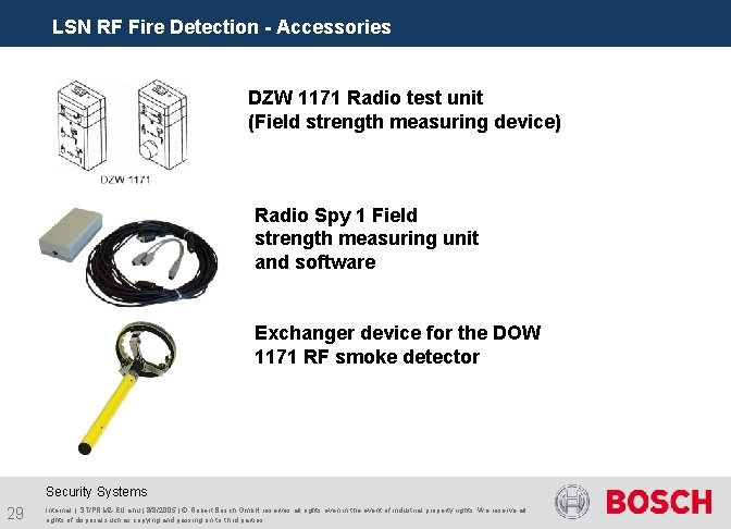 LSN RF Fire Detection - Accessories DZW 1171 Radio test unit (Field strength measuring
