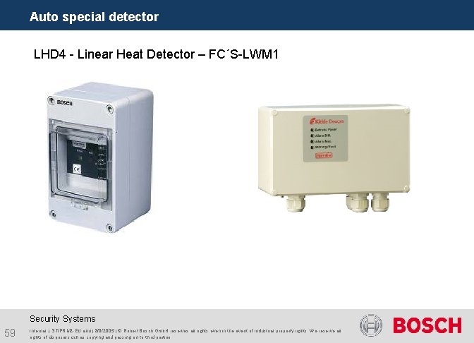 Auto special detector LHD 4 - Linear Heat Detector – FC´S-LWM 1 Security Systems