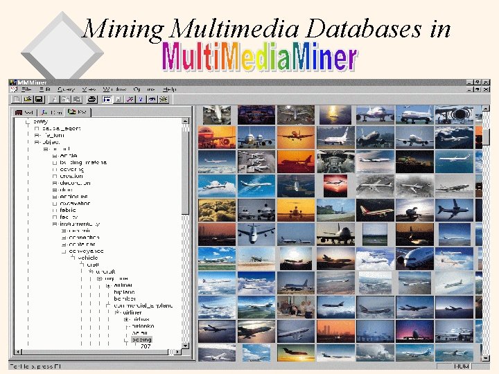 Mining Multimedia Databases in Data Warehousing/Mining 30 