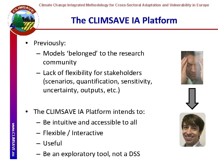 Climate Change Integrated Methodology for Cross-Sectoral Adaptation and Vulnerability in Europe The CLIMSAVE IA