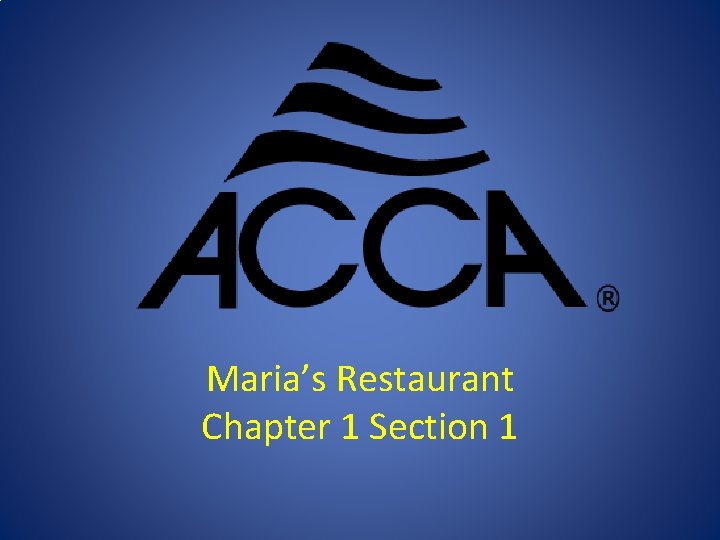 Maria’s Restaurant Chapter 1 Section 1 