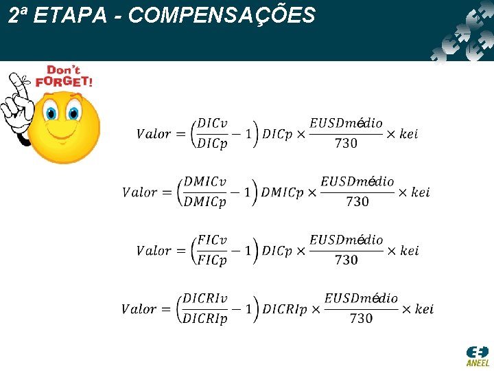 2ª ETAPA - COMPENSAÇÕES 2ª ETAPA - COMPENSAÇÕES