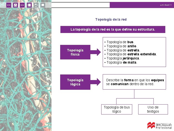 unidad 1 Topología de la red La topología de la red es la que
