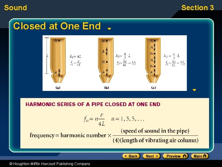 Sound Closed at One End © Houghton Mifflin Harcourt Publishing Company Section 3 