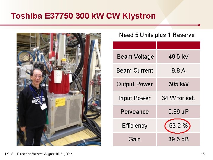 Toshiba E 37750 300 k. W CW Klystron Need 5 Units plus 1 Reserve