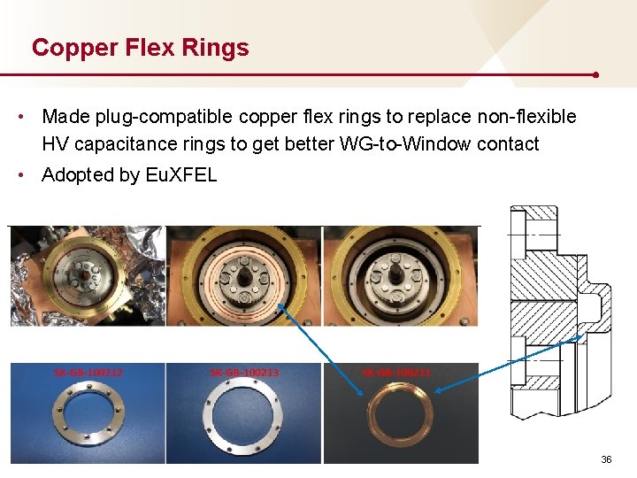 Copper Flex Rings • Made plug-compatible copper flex rings to replace non-flexible HV capacitance