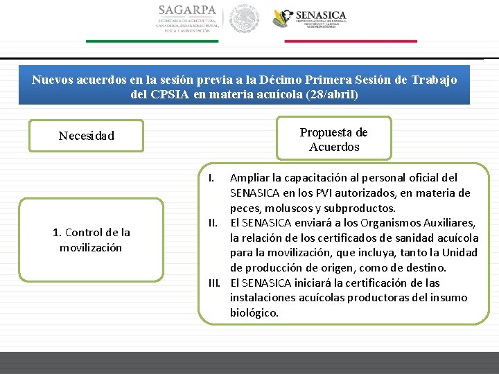 Nuevos acuerdos en la sesión previa a la Décimo Primera Sesión de Trabajo del