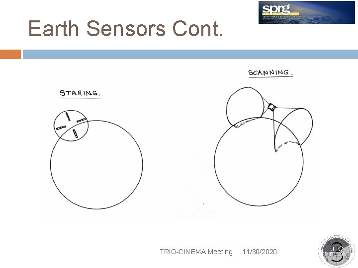 Earth Sensors Cont. TRIO-CINEMA Meeting 11/30/2020 