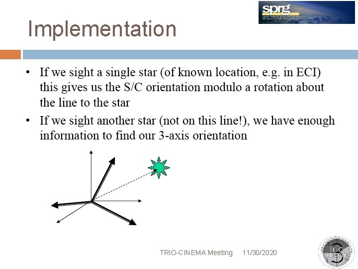 Implementation TRIO-CINEMA Meeting 11/30/2020 