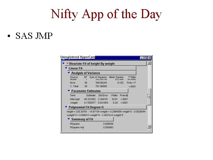 Nifty App of the Day • SAS JMP 