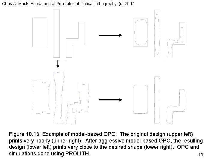 Chris A. Mack, Fundamental Principles of Optical Lithography, (c) 2007 Figure 10. 13 Example