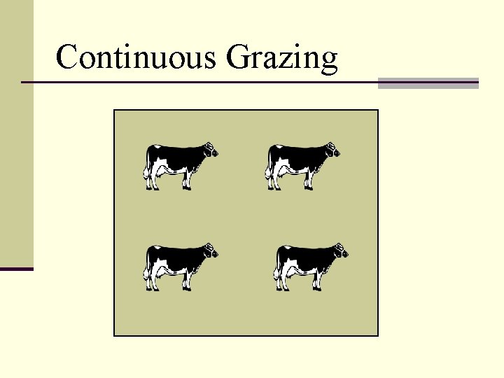Continuous Grazing 