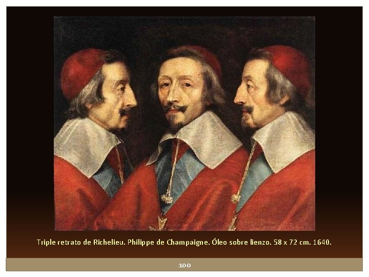 Triple retrato de Richelieu. Philippe de Champaigne. Óleo sobre lienzo. 58 x 72 cm. Triple retrato de Richelieu. Philippe de Champaigne. Óleo sobre lienzo. 58 x 72 cm.