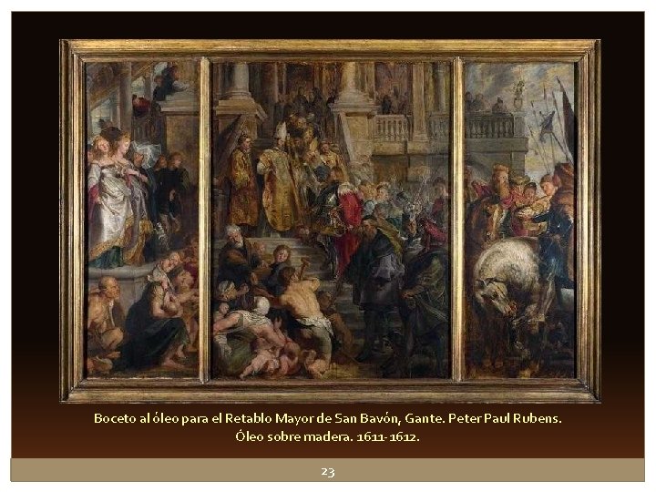 Boceto al óleo para el Retablo Mayor de San Bavón, Gante. Peter Paul Rubens. Boceto al óleo para el Retablo Mayor de San Bavón, Gante. Peter Paul Rubens.