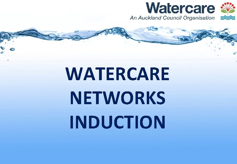 WATERCARE NETWORKS INDUCTION 