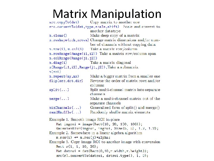 Matrix Manipulation 