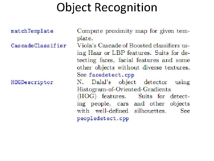 Object Recognition 