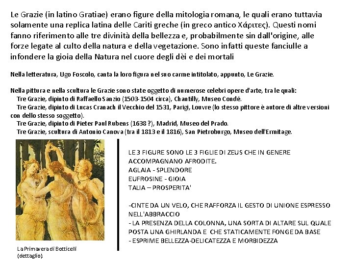 Le Grazie (in latino Gratiae) erano figure della mitologia romana, le quali erano tuttavia