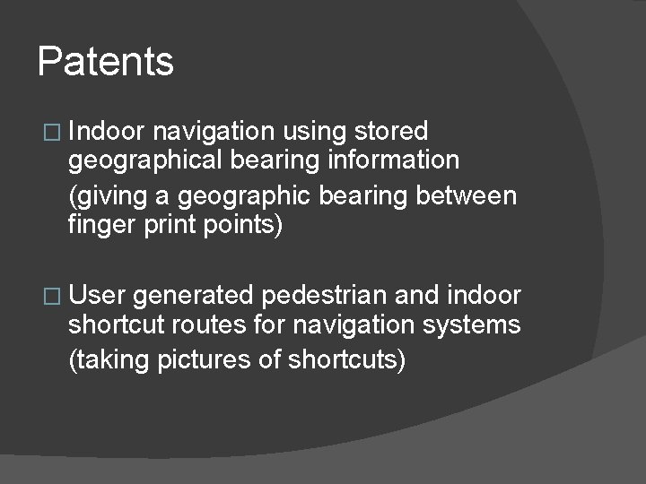 Patents � Indoor navigation using stored geographical bearing information (giving a geographic bearing between Patents � Indoor navigation using stored geographical bearing information (giving a geographic bearing between