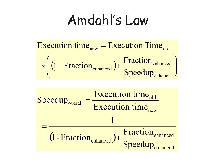 Amdahl’s Law 