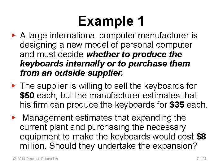 Example 1 ▶ A large international computer manufacturer is designing a new model of Example 1 ▶ A large international computer manufacturer is designing a new model of