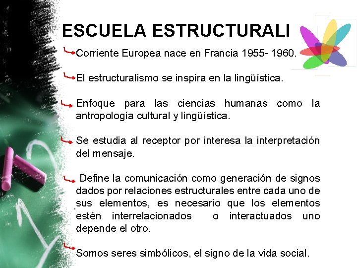 ESCUELA ESTRUCTURALISTA Corriente Europea nace en Francia 1955 - 1960. El estructuralismo se inspira