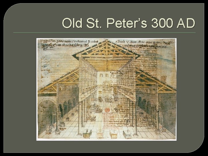 Old St. Peter’s 300 AD 