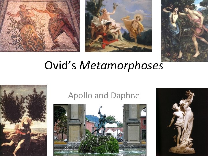Ovid’s Metamorphoses Apollo and Daphne 