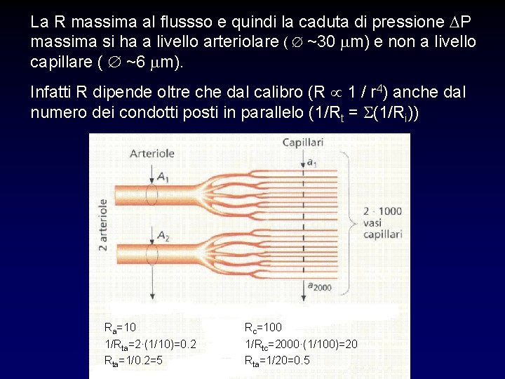 La R massima al flussso e quindi la caduta di pressione DP massima si La R massima al flussso e quindi la caduta di pressione DP massima si