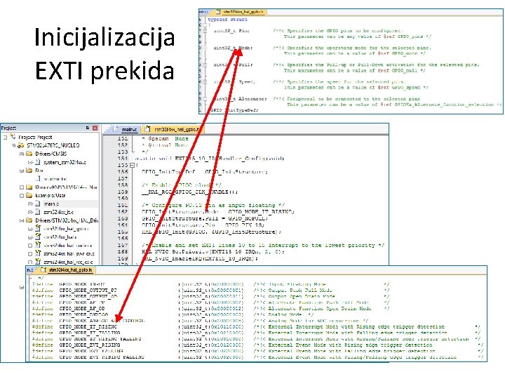 Inicijalizacija EXTI prekida 