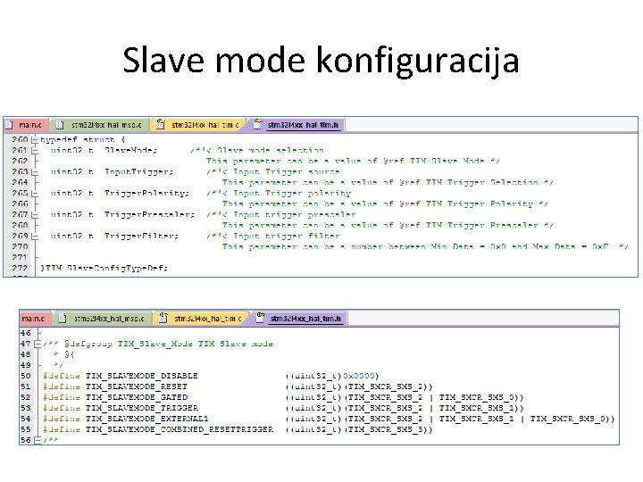 Slave mode konfiguracija 