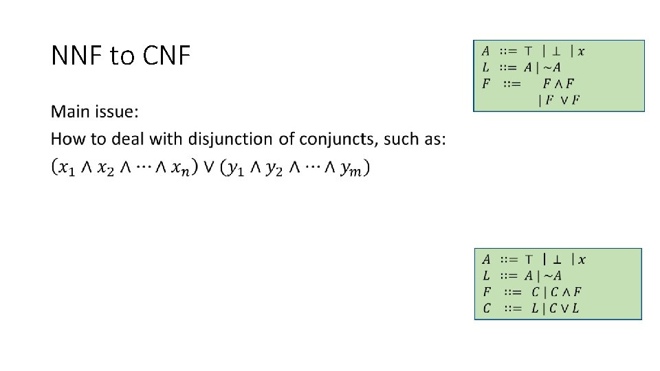 NNF to CNF • 