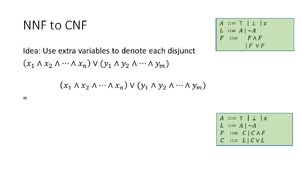 NNF to CNF • 